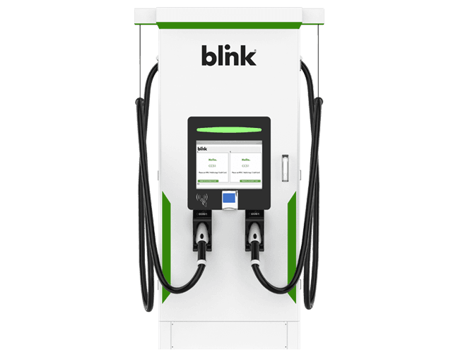 Blink 180kW Dual DCFC - 300AMPS/1,000VDC/Dual CCS1 Plugs (16ft), 300AMP Cable, Cable Management, Credit Card Reader Includes a 2 year parts warranty image